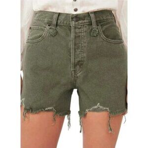 Free People Makai Cutoff Shorts in Army Green Size 28 NEW!